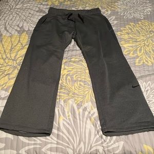 NIKE Logo Straight Leg Warm Sport Soft Lounge gray Pants Sweatpants M